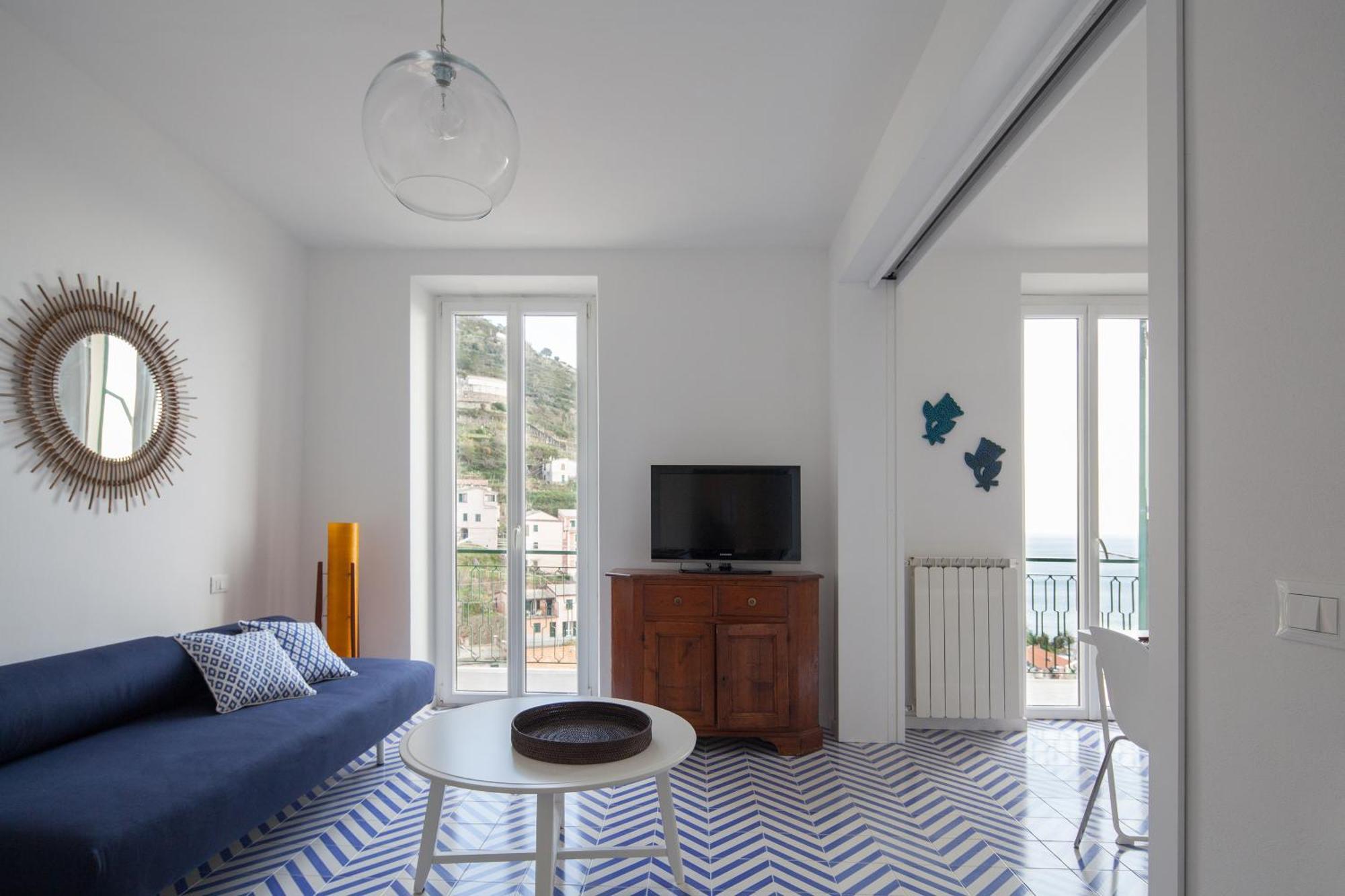 San Giovanni Apt, Seaview Terrace, 2 Aircondo Bdr, Easy From Train Or Private Parking Riomaggiore Kültér fotó